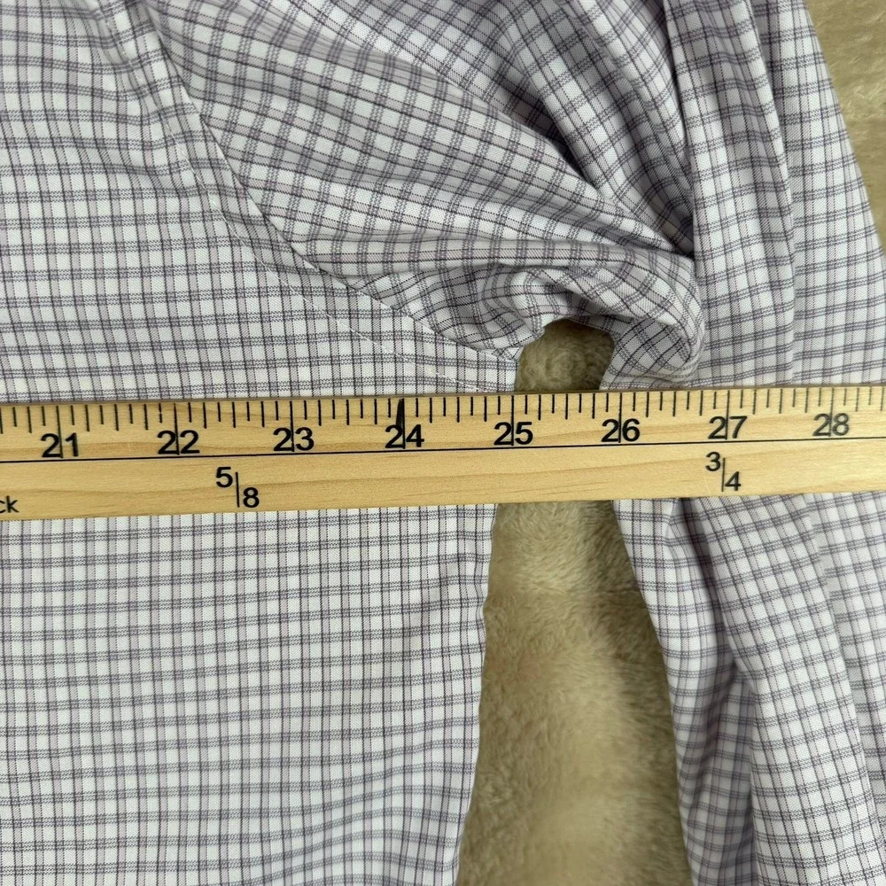 Banana Republic Slim Fit Purple‎ Gingham Check Mens XXL Long Sleeve Button Down